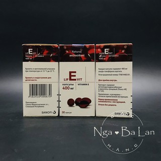 Vitamin E đỏ Nga 400mg (lọ thủy tinh)