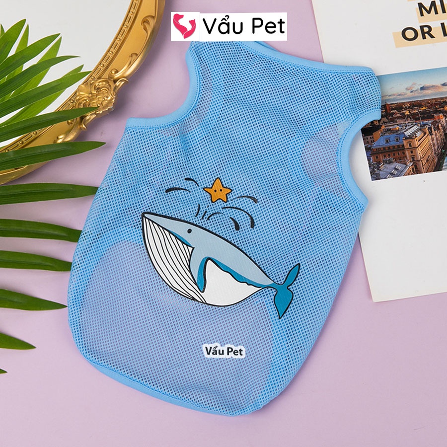 Áo Cho Chó Mèo Ba Lỗ Lưới Cute - Quần Áo Cho Chó Mèo Thú Cưng Vẩu Pet