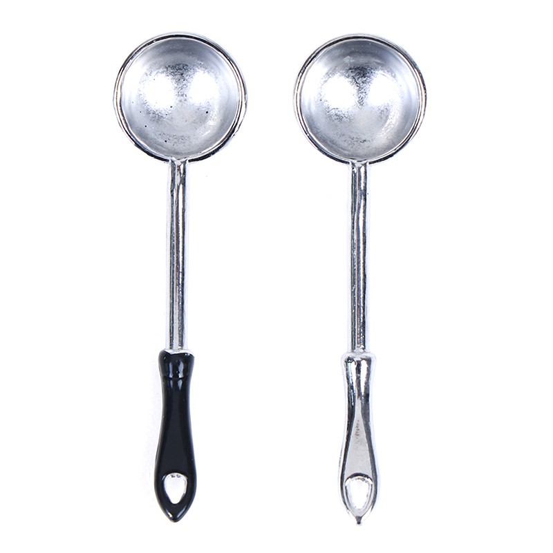 [superhomestore]2Pcs 1:12 Dollhouse miniature accessories mini stir fry spoon cooking spoon
