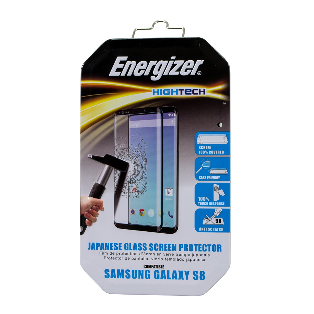 Miếng dán cường lực full viền Energizer cho Samsung Galaxy S8 - ENHTTGCUS8CF