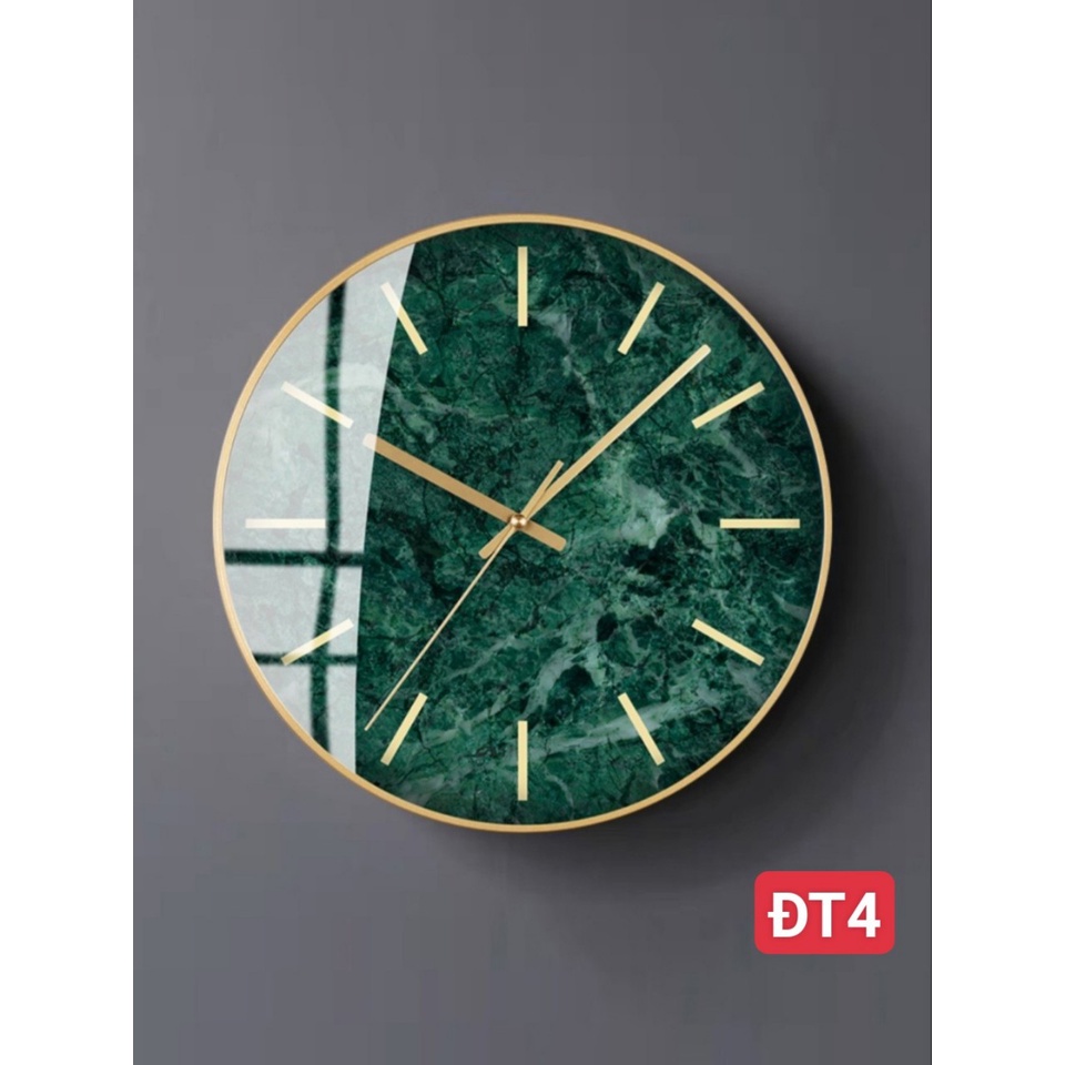 Đồng hồ treo tường VUADECOR hình tròn tráng gương kim trôi cao cấp (Tặng pin và đinh treo)