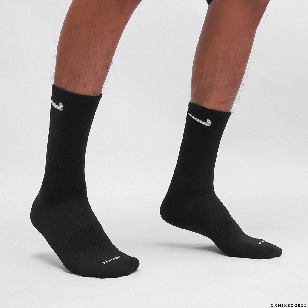 [ CAO CẤP ] Full Set 3 đôi vớ/tất thể thao cổ cao dệt kim dày dặn, thông thoáng N008