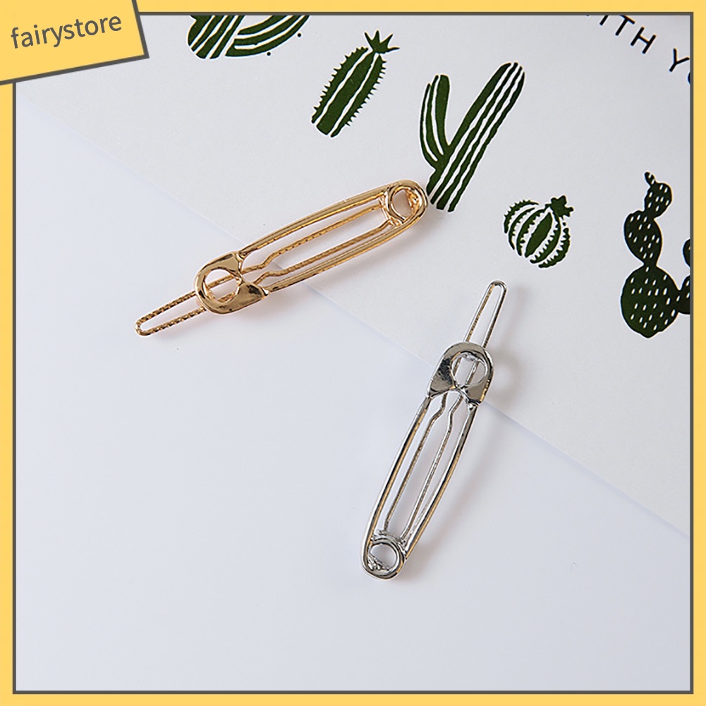 Kẹp Tóc Kim Loại Hình Kẹp Ghim Độc Đáo Cho Nữ