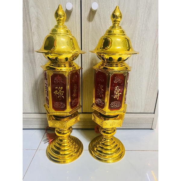 ĐÈN THỜ LỤC GIÁC XI KIẾNG (MỘT CẶP)