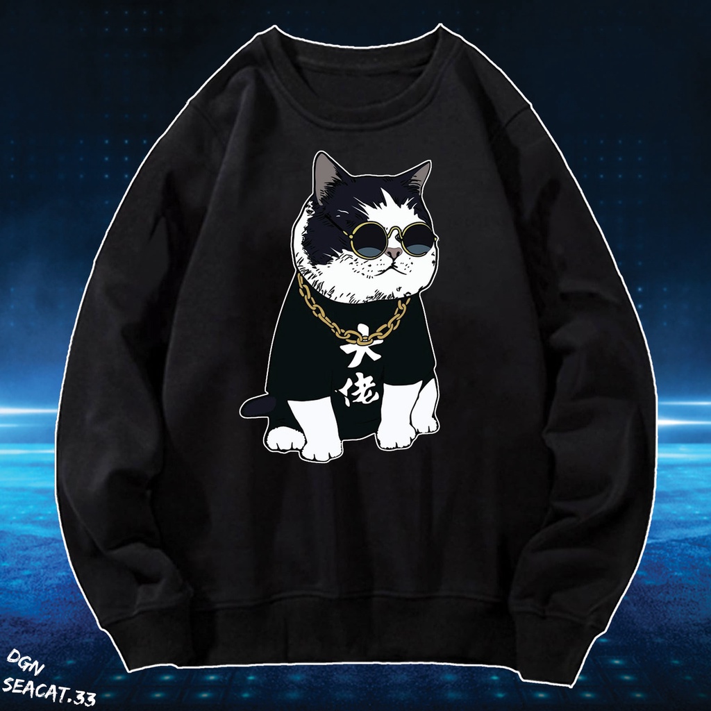 Áo lạnh hình mèo đeo kính siêu ngầu SEACAT.33