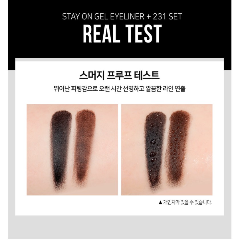 Kẻ mắt PICCASSO PRO 8 CHEONGDAM Stay On Gel Eye Liner 3.7g + Cọ trang điểm 231 Eyeliner