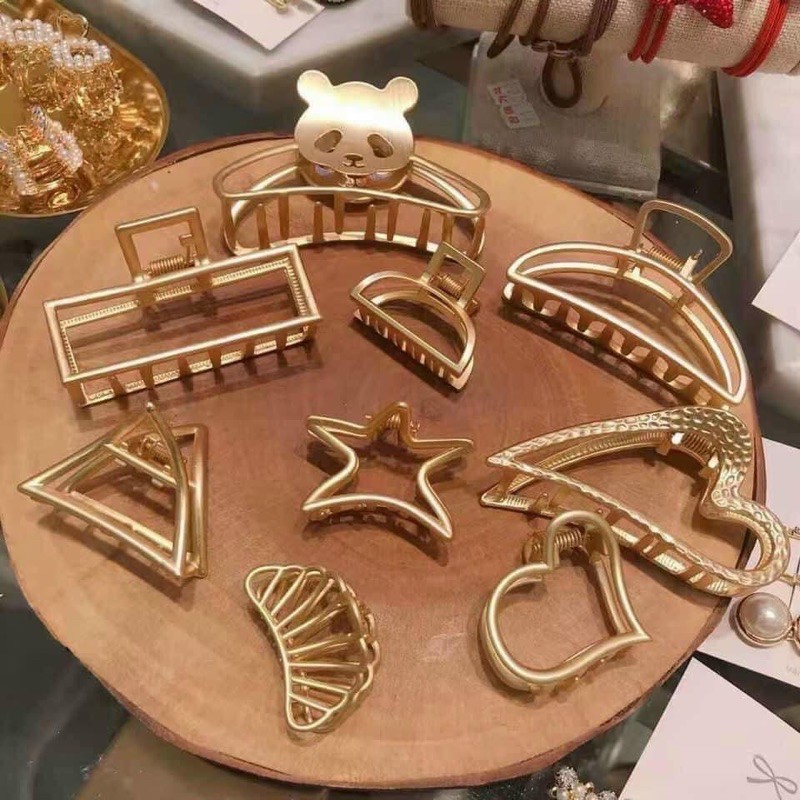 SET 8 KẸP TÓC ÁNH VÀNG HÀN QUỐC KẸP TO ĐẸP SIÊU BỀN