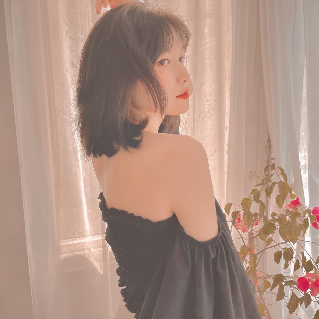 Modesty - Áo trễ vai lưng chun Zakura Top
