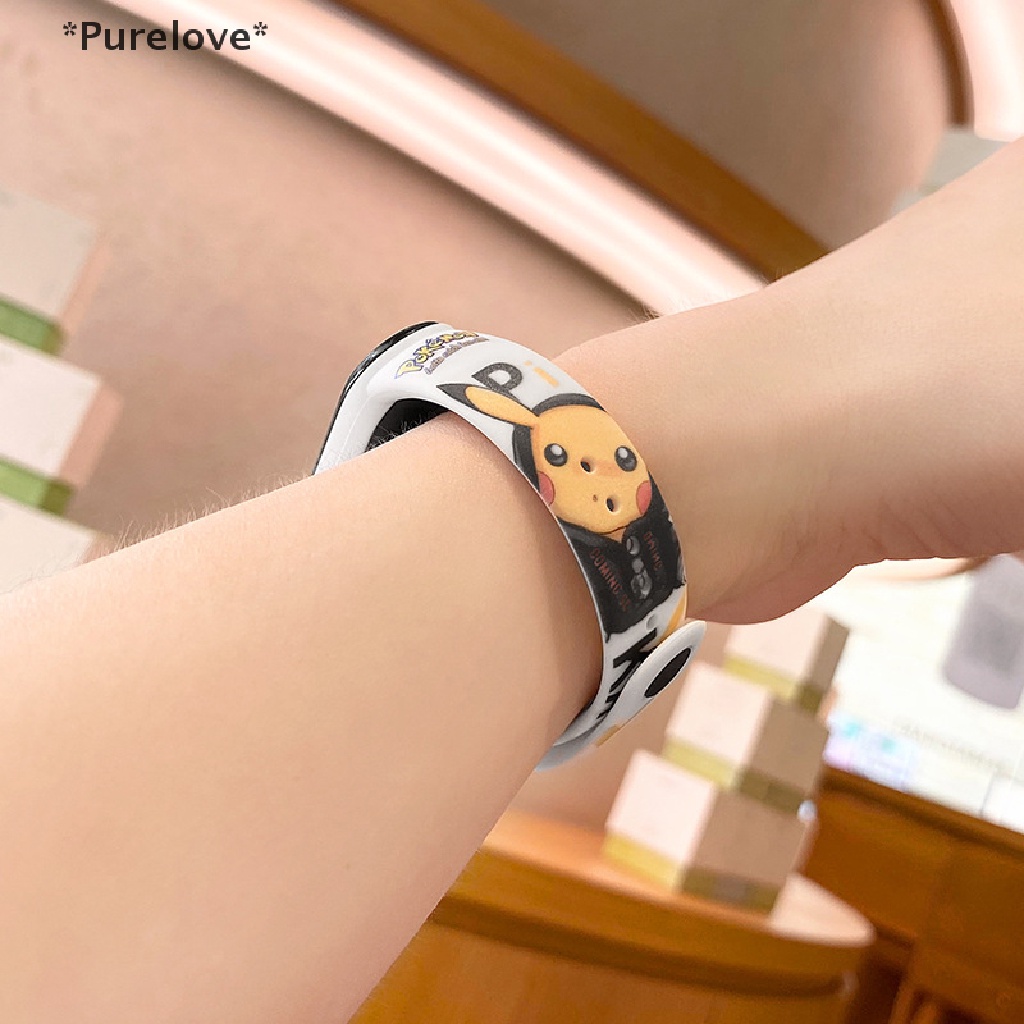 [Purelove] Đồ Chơi Vòng Tay Đèn LED Điện Tử Hình Pokemon Kawaii Chống Thấm Nước Quà Tặng Đồ Chơi