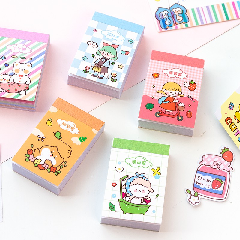 Set 50 Miếng Dán Họa Tiết Dễ Thương Dùng Để Trang Trí