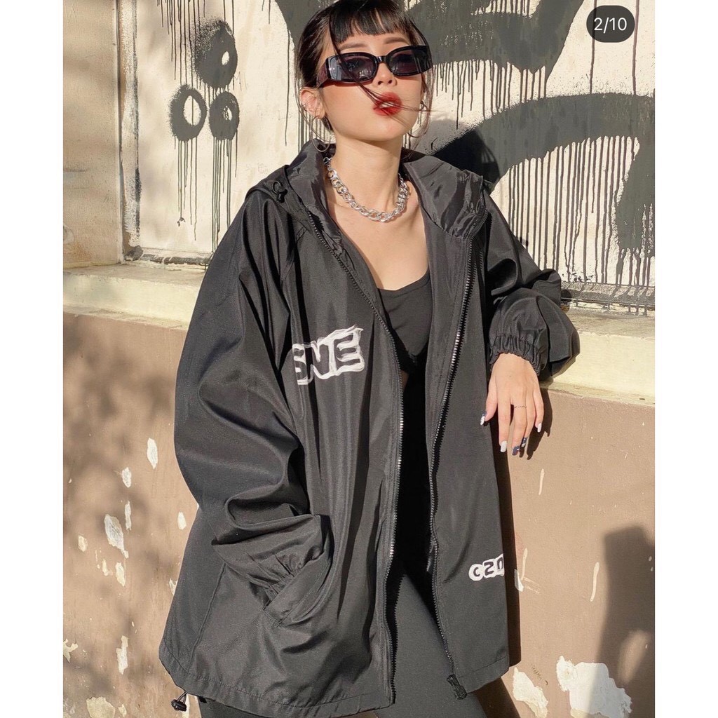 Áo Khoác Dù Nam Nữ Unisex - Áo khoác Bomber Jacket Swe. Form rộng freesize Nam Nữ