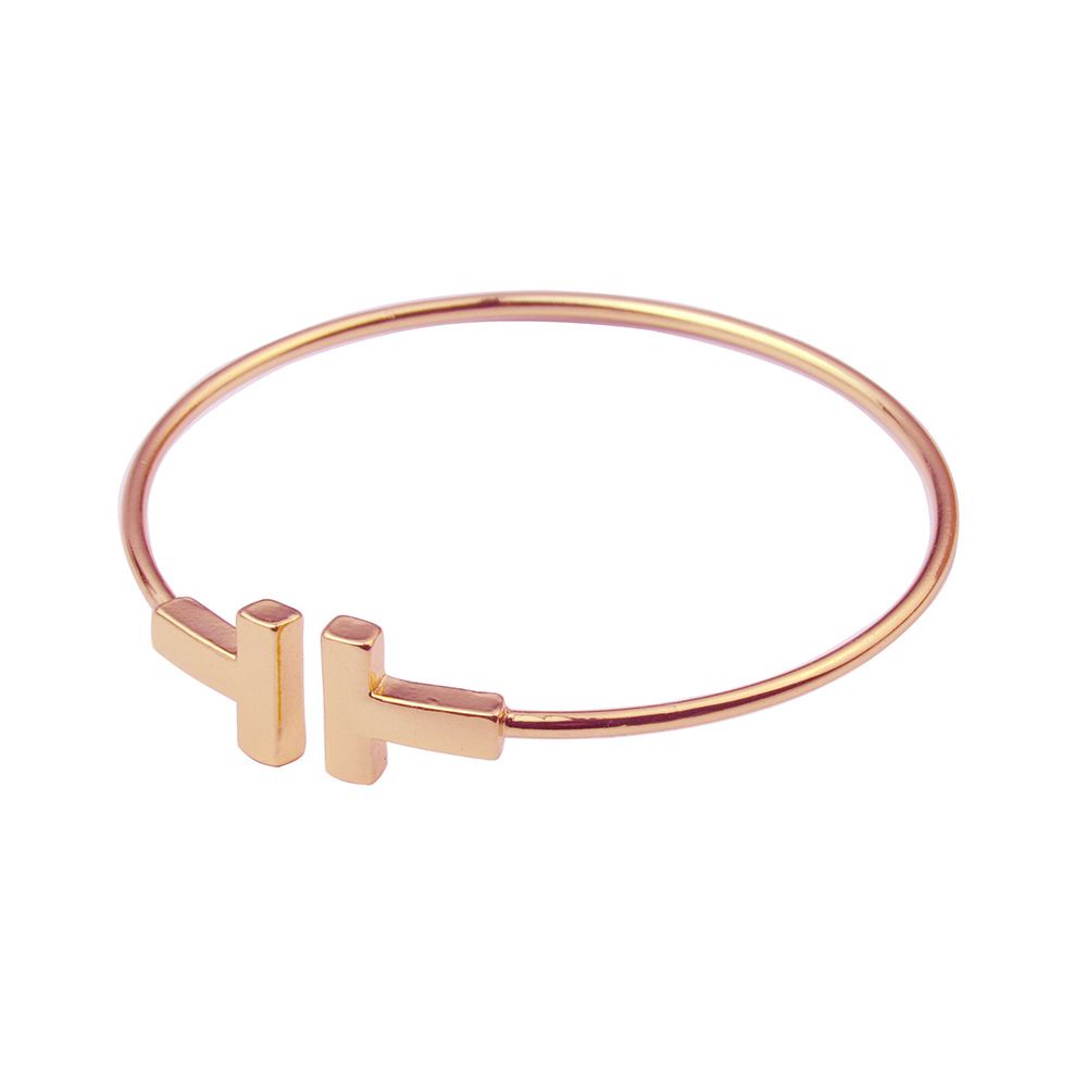 Vòng Tay Hợp Kim Hình Chữ T Đính Đá Nhiều Màu Tùy Chỉnh Thời Trang Cổ Điển Cho Nữ