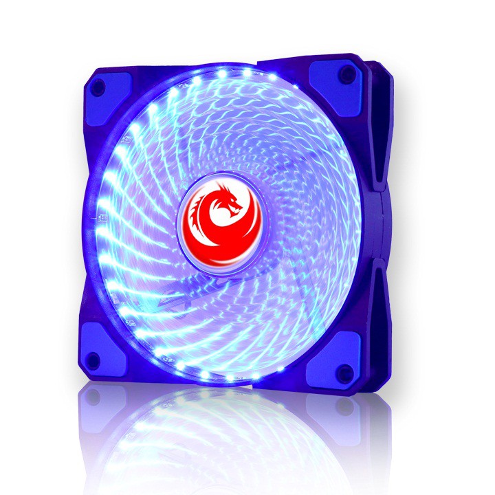 QUẠT TẢN NHIỆT LED 12CM RED DRAGON 33 bóng ( màu xanh )