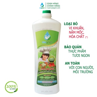 Nước rửa rau củ quả Sagren chai 1 lít - vệ sinh và diệt khuẩn tới 99,9%