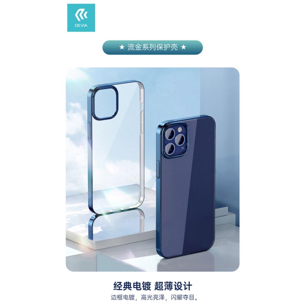 Ốp lưng Devia trong cứng viền màu Glimmer cho iPhone 14, 14 Max, 14 Pro, 14 Pro Max chính hãng không ố màu