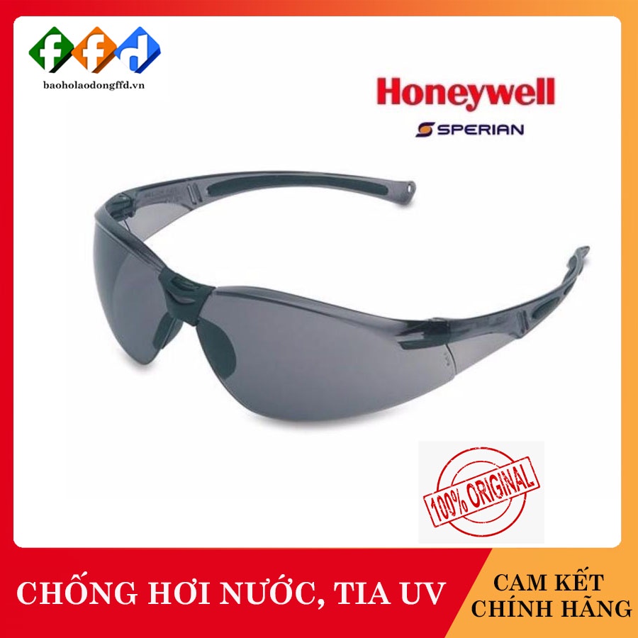 Kính bảo hộ Honeywell A800 Đen Kính chống tia UV, chống bụi, chống trầy xước, dùng trong lao động, đi xe máy