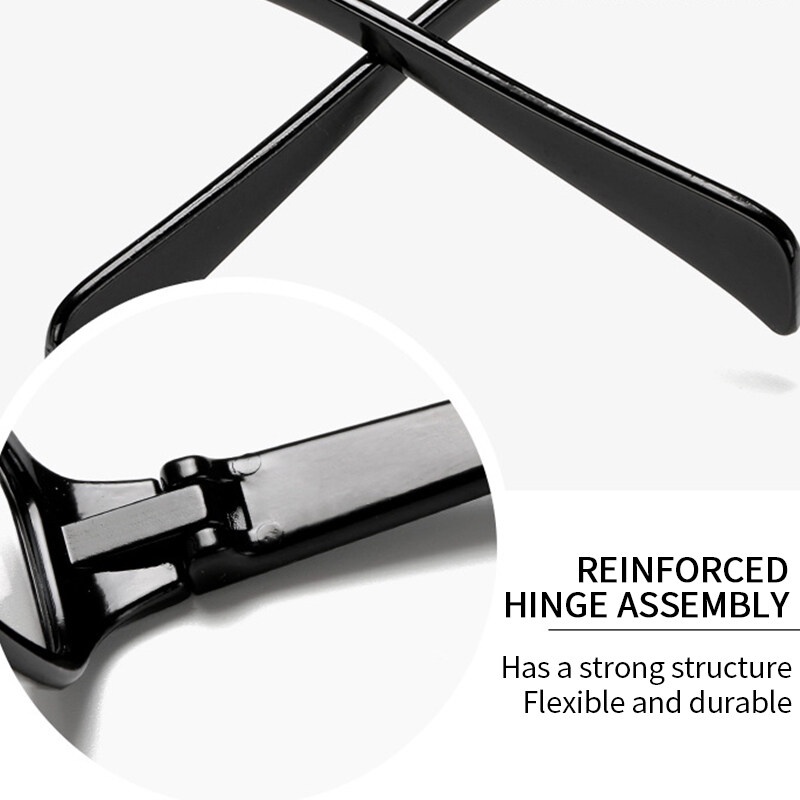 Kính Đọc Sách Gọng Vuông Bằng Nhựa Resin Thời Trang + 100 ~ + 400 Độ