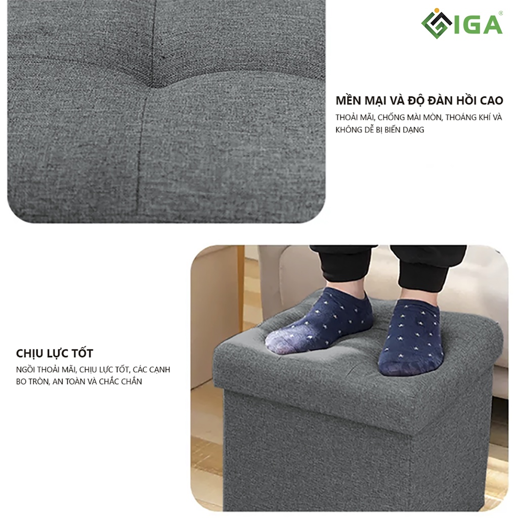 Ghế đôn đa năng có học đựng đồ thương hiệu IGA - GC11