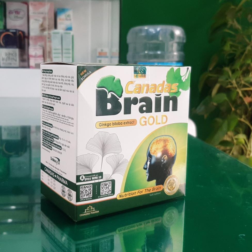 Canadas Brain Gold - hỗ trợ tuần hoàn và lưu thông máu não (Hộp 10 vỉ x 10 viên)