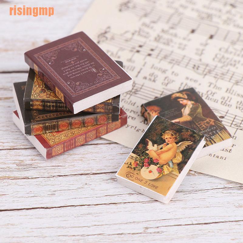 Set 6 Mô Hình Cuốn Sách Mini Tỉ Lệ 1 / 12 Trang Trí Nhà Búp Bê