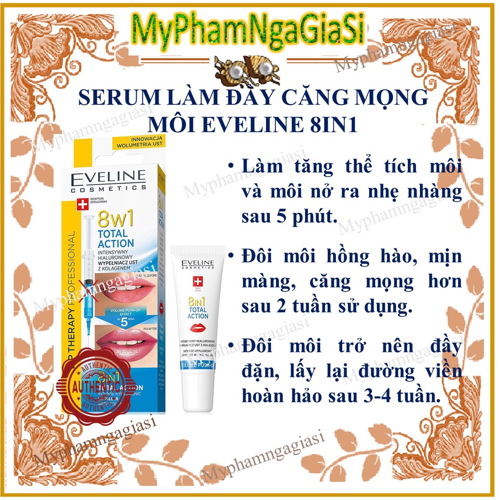 Serum Môi Eveline 8in1 Làm Đầy Căng Mọng bờ môi