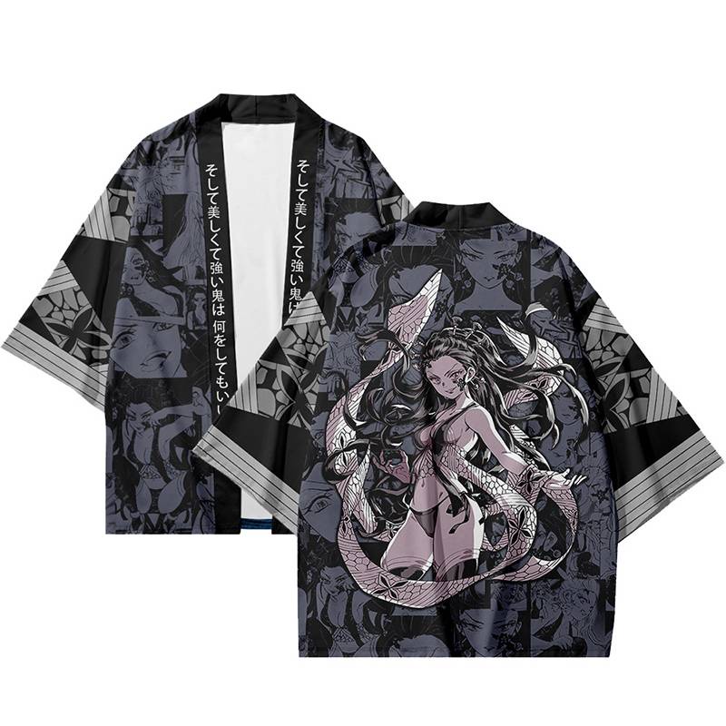Áo khoác kimono in hình anime Demon Slayer Daki Douma Haori thời trang thường ngày