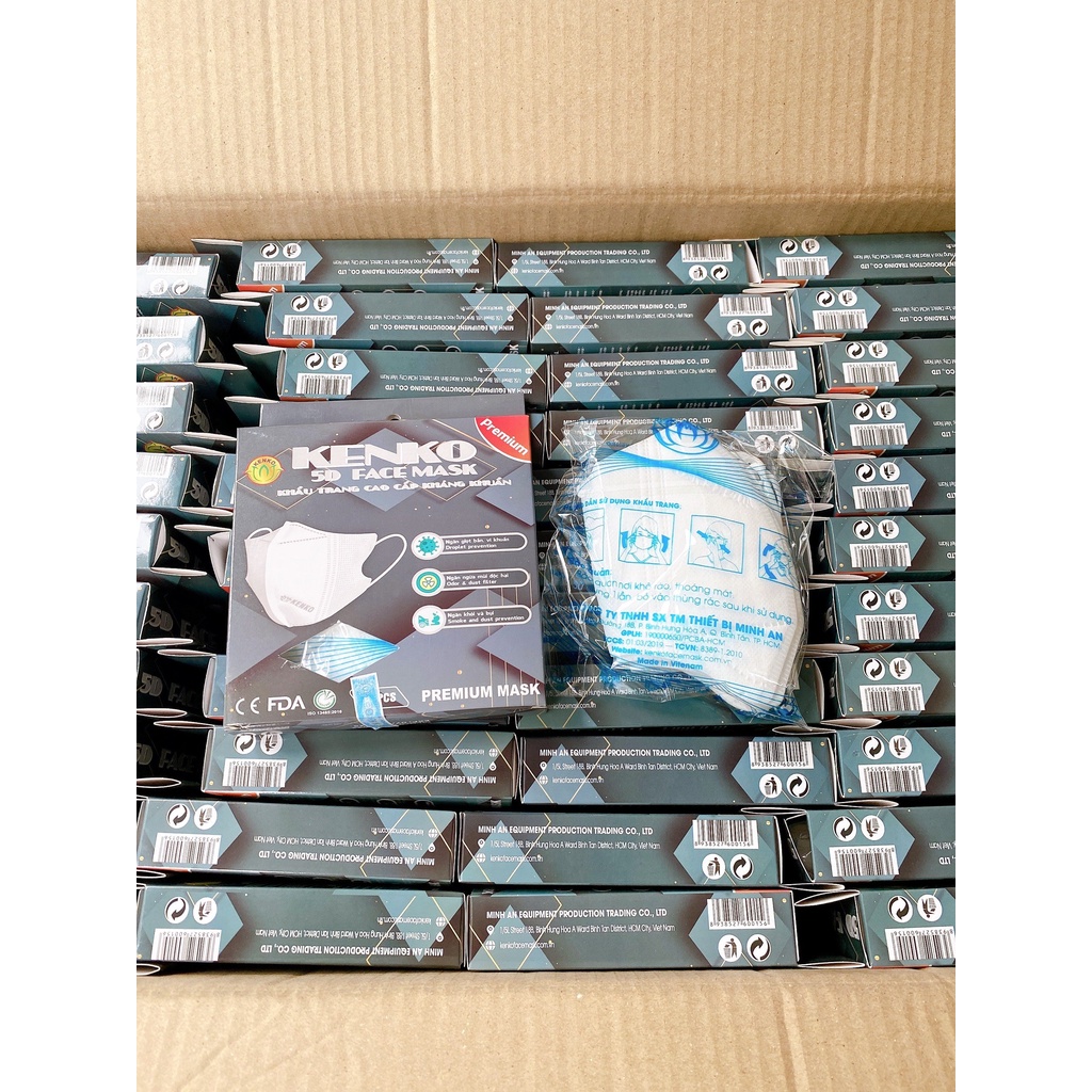 Khẩu Trang 5D Kenko Hộp / Túi 10 Cái