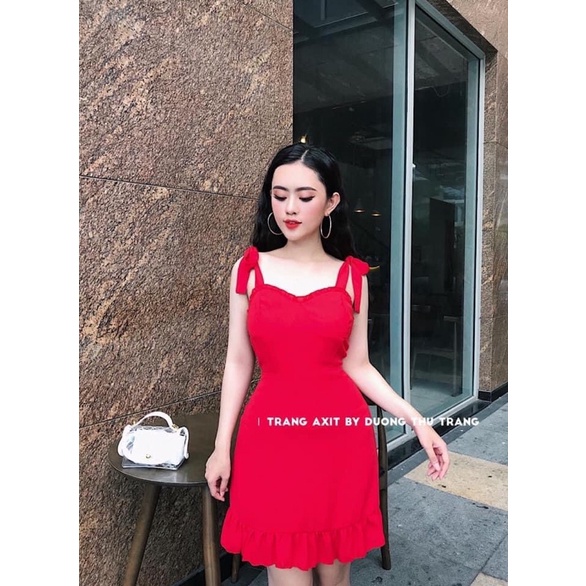 Váy đỏ hàng aut