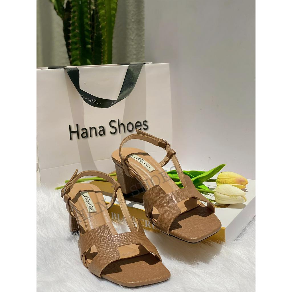 Sandal gót H-M cao cấp 5 cm chuẩn da H-M