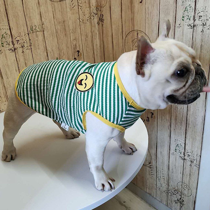 Áo vest dành cho chó Pug và béo đặc biệt đấu pháp, vải cotton mỏng co giãn mùa xuân hè chống bay màu Quần thú