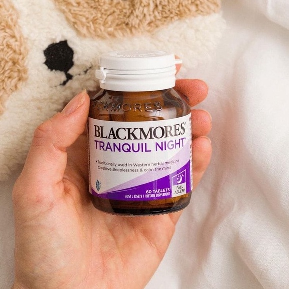 Viên Uống Giảm Stress, Lo Lắng Giúp Ngủ Ngon [CHÍNH HÃNG] Blackmores Tranquil Night - 60 Viên