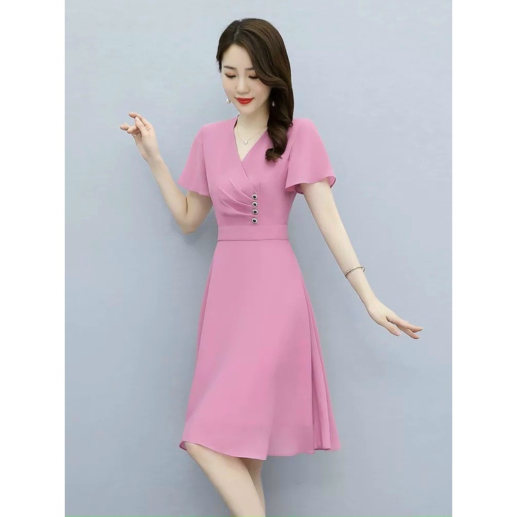 ĐẦM DỰ TIỆC VOAN CHIFFON CAO CẤP SIÊU XINH SANG CHẢNH CHO QUÝ CÔ THANH LỊCH