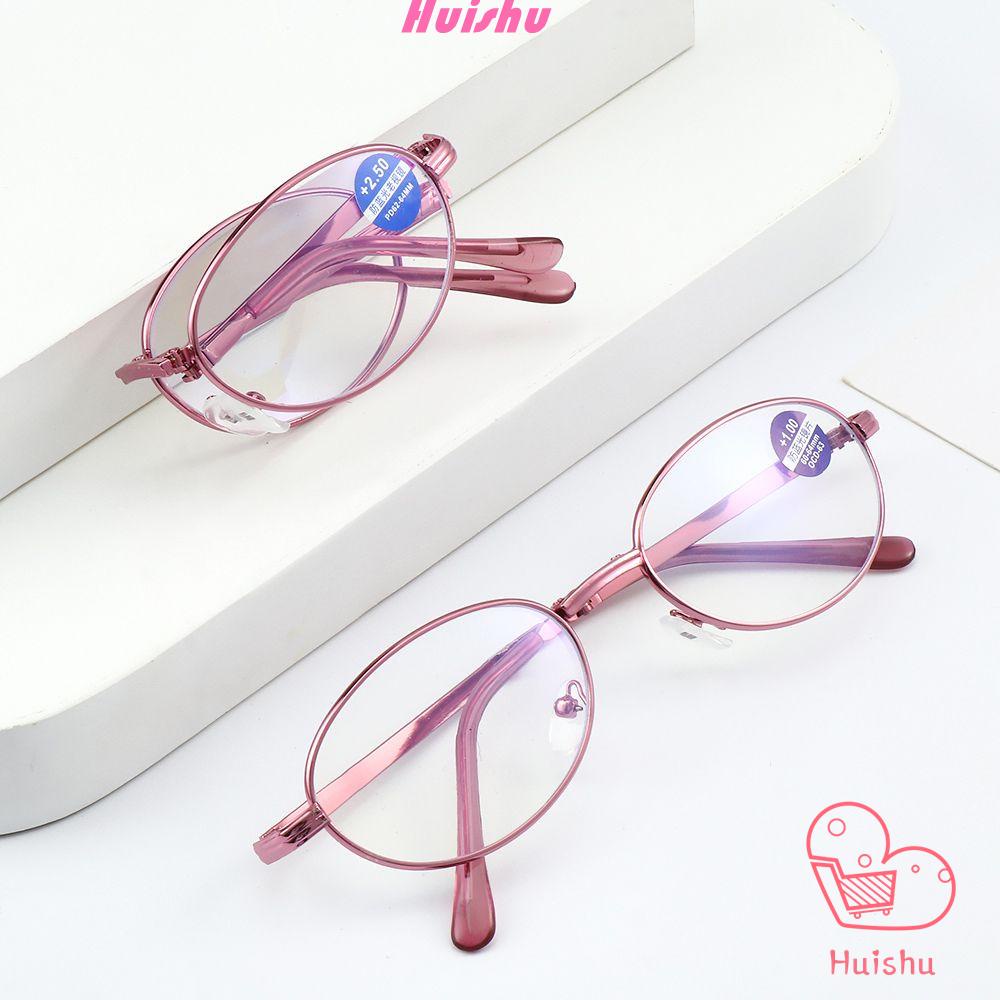 Kính Đọc Sách Chống Tia UV Có Thể Gấp Gọn Siêu Nhẹ Kèm Hộp Đựng Bằng Kim Loại Cho Nữ