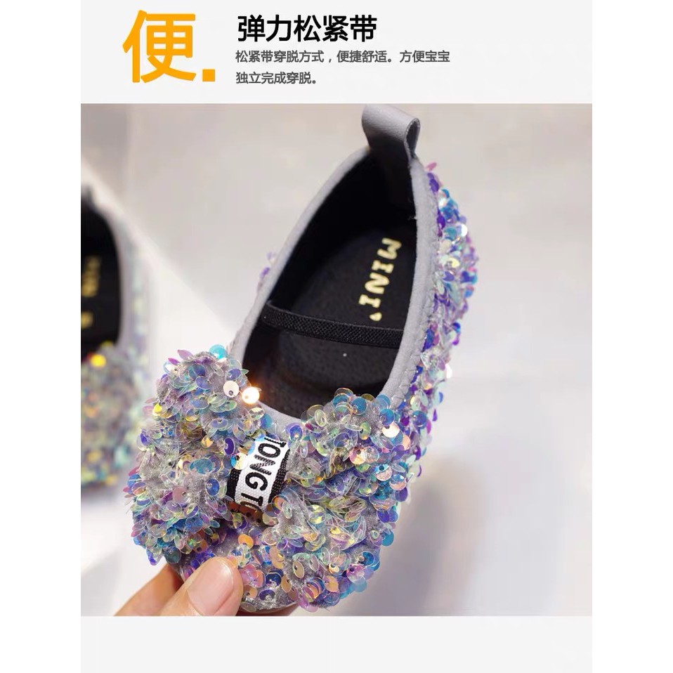 Giày Búp Bê Đế Mềm Đính Nơ Kim Sa Lấp Lánh Thời Trang Mùa Xuân | BigBuy360 - bigbuy360.vn