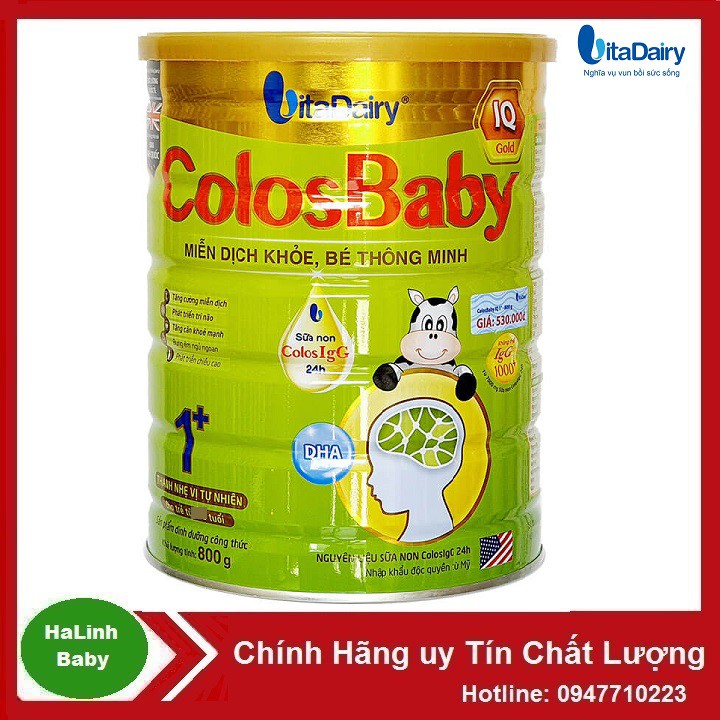 Sữa Colosbaby IQ, Bio gold 0+, 1+, 2+ 800g [Date 2022]