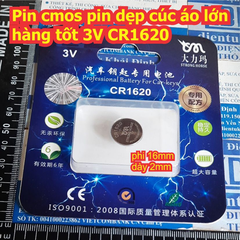 2 viên Pin cmos pin dẹp cúc áo lớn hàng tốt 3V CR1616 CR1620 CR1632 1616 1620 1632 kde1939