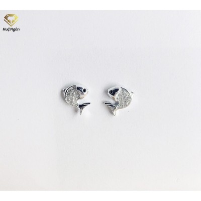 Bông tai bạc Ý 925 Huệ Ngân - Cá heo vui tính RYE140238