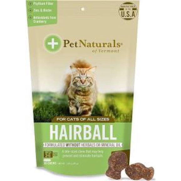 Viên uống hỗ trợ tiêu búi lông cho mèo Pet Naturals Hairball for cat 45g