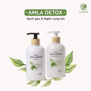 (LẺ=SỈ) Dầu Gội, Dầu Xả Amla Detox Sạch Gầu, Suôn Mềm, Giảm Rụng Tóc 300ml- Laco Official iHappyStore