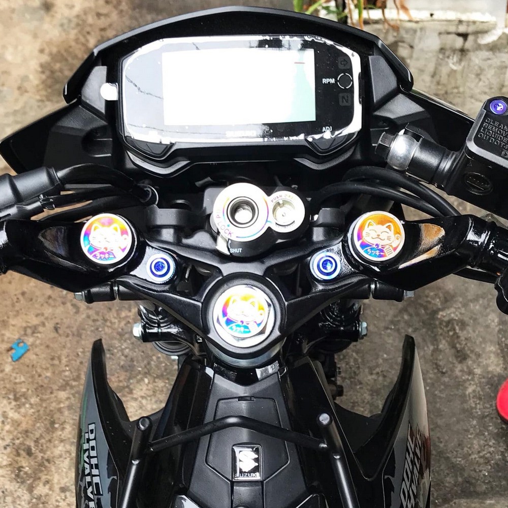 COMBO 7 TEM TITAN DÁN XE SATRIA, RADIER  ( CAM KẾT TITTANIUM THẬT 100% )