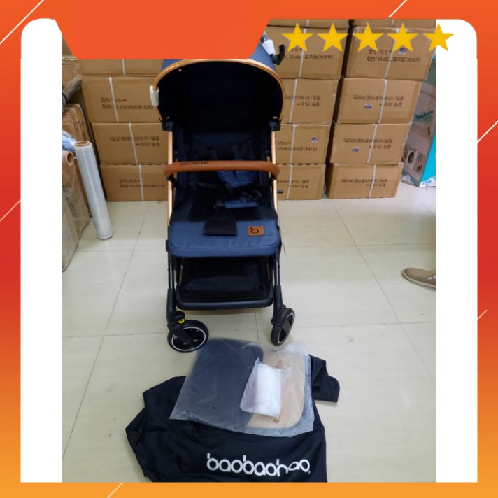 Xe đẩy Baobaohao cao cấp gấp gọn hình vali QZ1-Pro mẫu mới có lò xo giảm sóc, mang được lên máy bay (Bảo hành 12 tháng