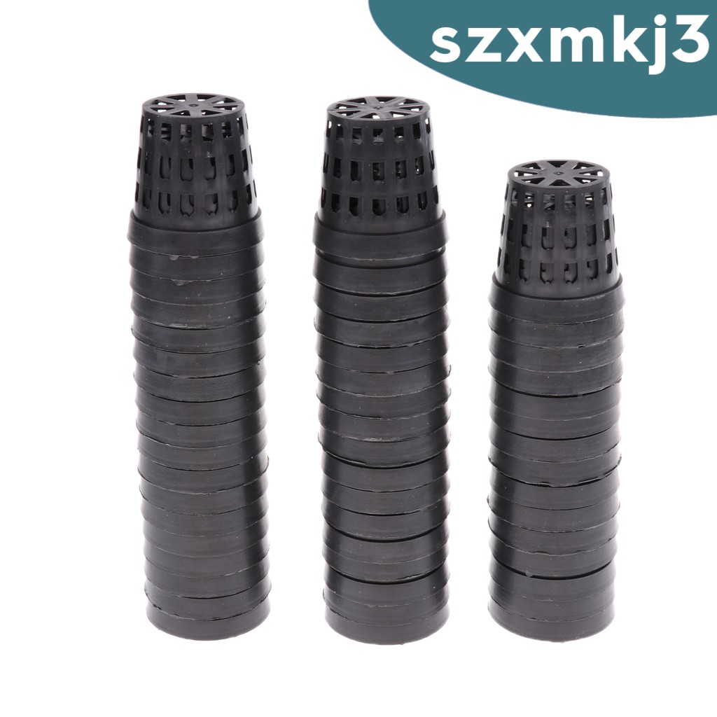 Set 50 Giỏ Nhựa Trồng Cây Thủy Sinh Màu Đen Kích Thước S-Xl