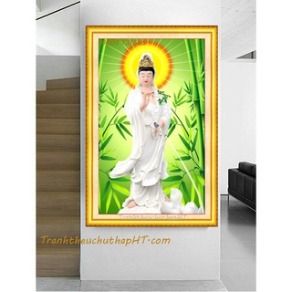 Tranh đính đá phật bà vs467: 76*53cm - chưa đính