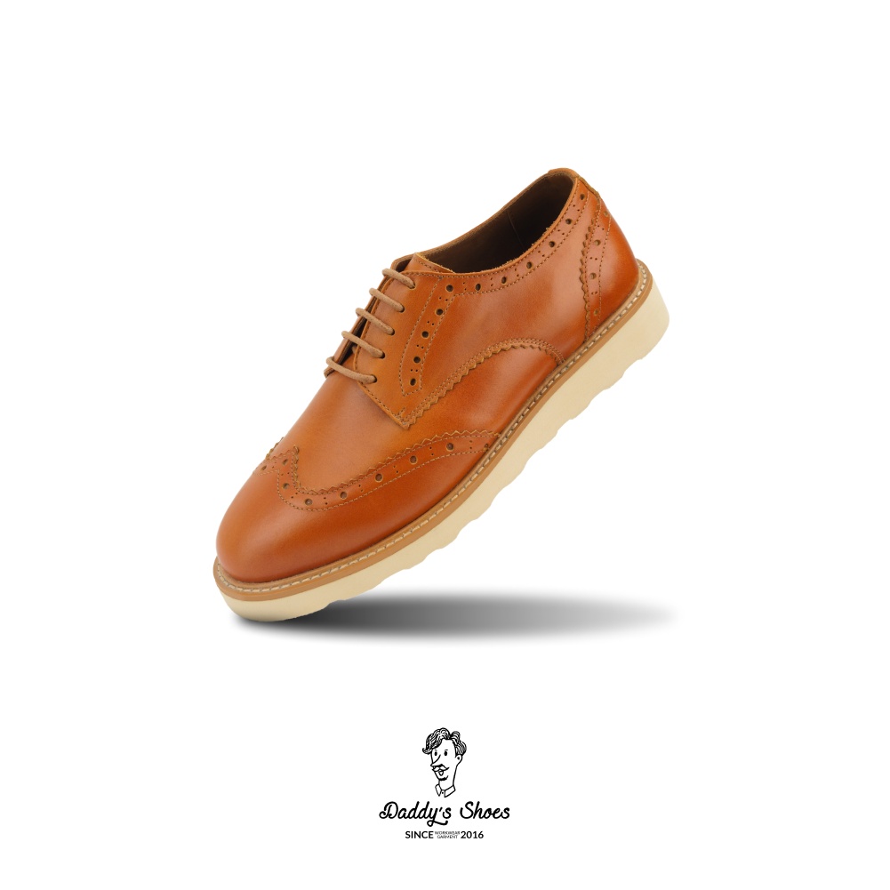 Giày Tây Deryby Daddy's Shoes, Giày Đế Bằng, Derby Shoes Nâu