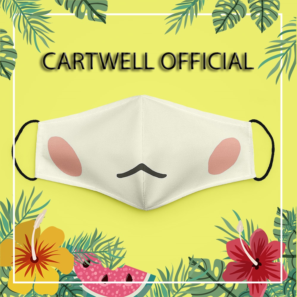 Khẩu trang dễ thương đáng yêu hoạt hình thú cưng trẻ em cho bé Hình Đẹp CARTWELL ngăn bụi mịn vải cotton 100% phòng ô nh