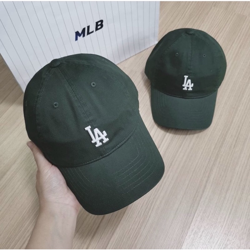 Mũ MLB chữ LA xanh lá