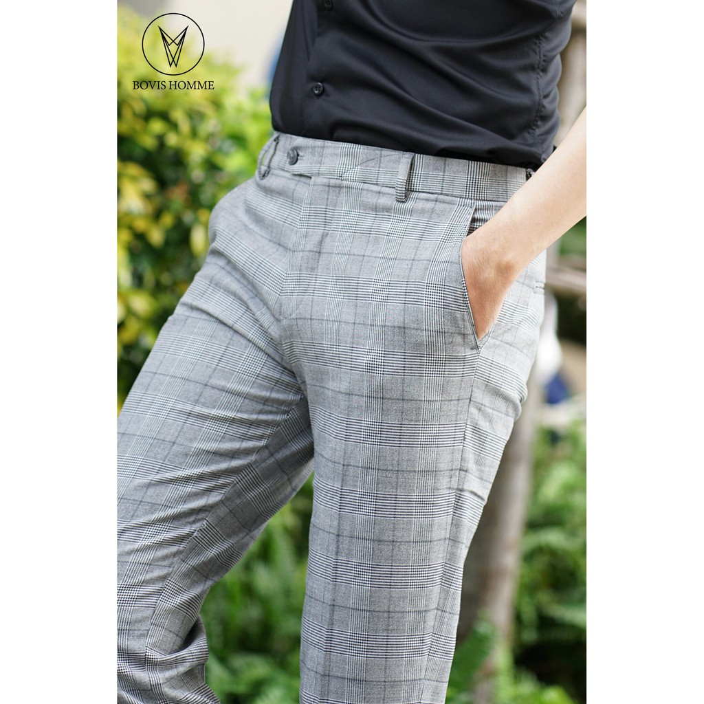 Quần tây nam chất vải kake (kẻ sọc caro) | BigBuy360 - bigbuy360.vn
