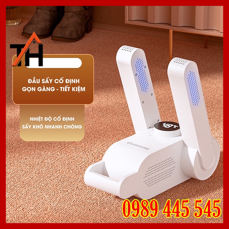 Máy Sấy Giày, Làm Khô, Khử Mùi Thông Minh - Diệt 99% Vi Khuẩn Bằng Tia Cực Tím Cao Cấp T7072