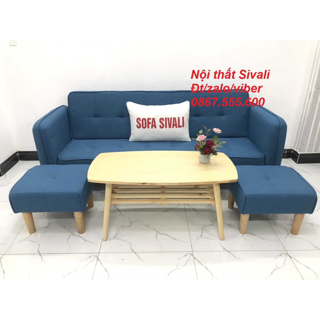 Bộ ghế sofa giường sofa bed tay vịn phòng khách sivali sopha