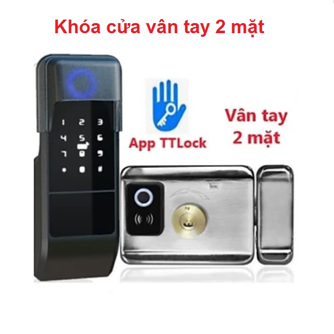 Khóa Cửa vân tay KC01 Sữ Dụng App TTLock - 1 Mặt, 2 mặt vân tay ( tùy chọn)